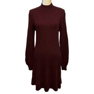 Max Studio NWT Wine Sweater Dress Women L